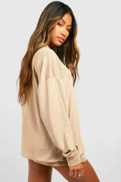 Sweatshirts|Athleisure*boohoo Super Soft French Terry Oversized Sweatshirt taupe