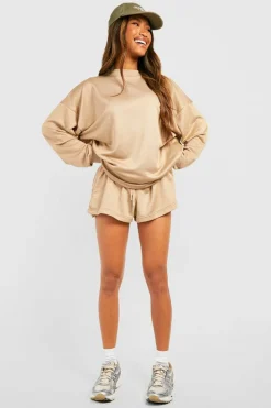 Sweatshirts|Athleisure*boohoo Super Soft French Terry Oversized Sweatshirt taupe