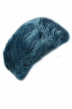 Hair Accessories*SVNX Teal Soft Faux Fur Headband Dark Blue
