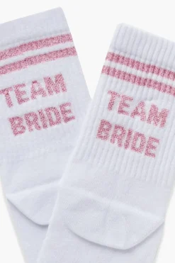 Tights & Socks|Tights & Socks*boohoo Team Bride Slogan Sock white