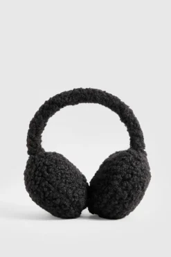 Earmuffs|Hats & Gloves*boohoo Teddy Fur Earmuff black