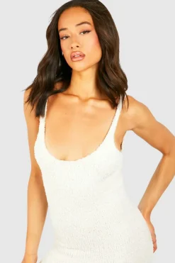 Jumper Dresses|Jumper Dresses*boohoo Teddy Soft Knit Scoop Midaxi Dress ivory