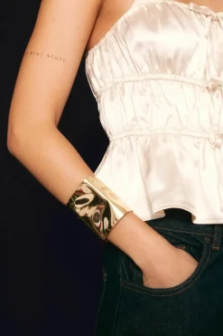Bracelets*NastyGal Textured Cuff Bracelet gold