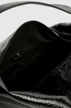 Shoulder Bags|Handbags*boohoo Textured Patent Slouchy Shoulder Bag black