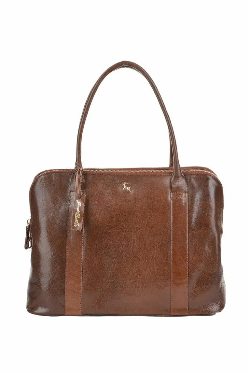 Shoulder Bags|Handbags*Ashwood Leather Three Section Large Veggie Tanned Leather Bag Light Brown