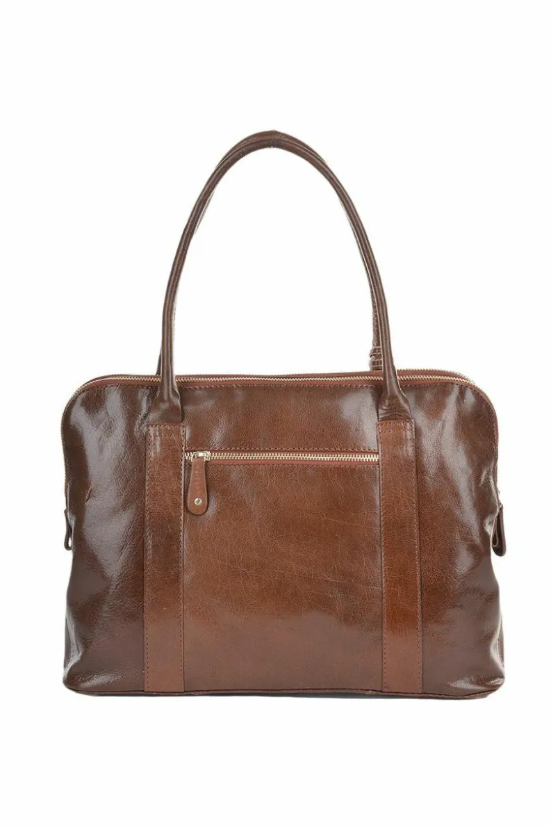 Shoulder Bags|Handbags*Ashwood Leather Three Section Large Veggie Tanned Leather Bag Light Brown