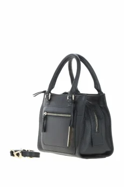 Shoulder Bags|Tote Bags*Ashwood Leather Three Section Real Leather Tote Shoulder Bag Black