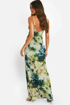 Cami Dresses|Maxi Dresses*boohoo Tie Dye Mesh Cami Maxi Dress multi