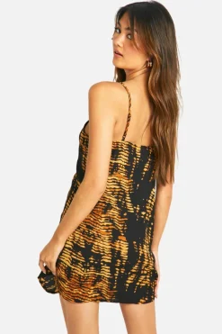 Cami Dresses*boohoo Tie Dye O Ring Mini Dress black