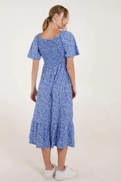 Midi Dresses*Blue Vanilla Tie Front Midi Dress Blue