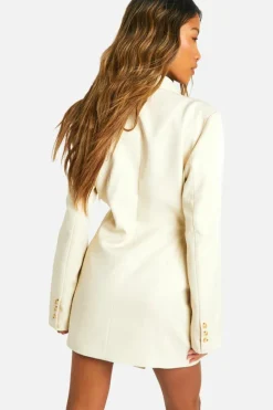Blazer Dresses*boohoo Tie Side Blazer Dress stone