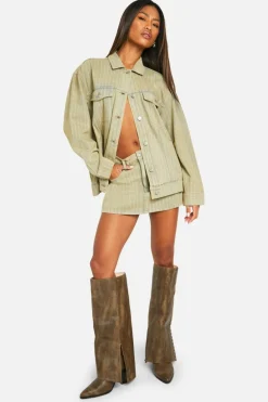Up To 80% Off Winter Warmers|Denim Jackets*boohoo Tinted Wash Denim Jacket vintage wash