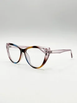 Sunglasses*SVNX Tonal Clear Lens Glasses Natural