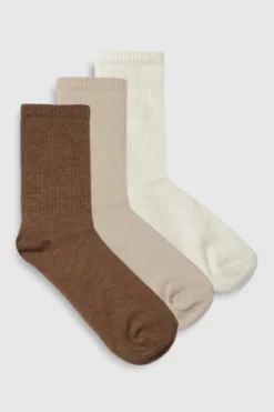 Tights & Socks|Tights & Socks*boohoo Tonal Plain Sports Sock 3 Pack multi
