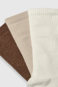 Tights & Socks|Tights & Socks*boohoo Tonal Plain Sports Sock 3 Pack multi
