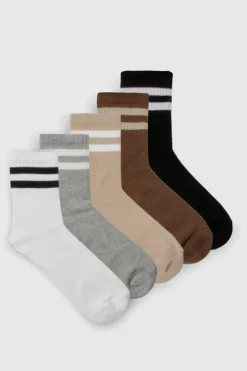 Tights & Socks|Tights & Socks*boohoo Tonal Stripe Sport Socks 5 Pack multi