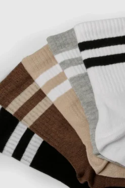 Tights & Socks|Tights & Socks*boohoo Tonal Stripe Sport Socks 5 Pack multi