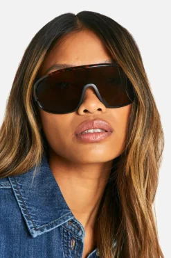 Sunglasses*boohoo Tortoise Shell Oversized Sunglasses brown