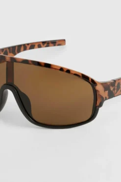 Sunglasses*boohoo Tortoise Shell Oversized Sunglasses brown