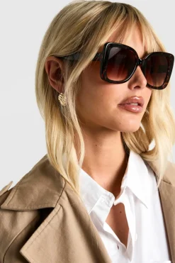 Sunglasses*boohoo Tortoiseshell Frame Sunglasses brown