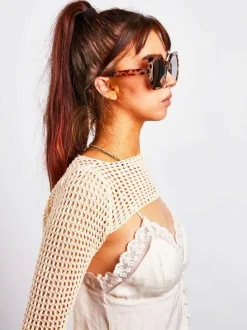 Sunglasses*SVNX Tortoiseshell Oversized Cat Eye Sunglasses Brown