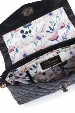 Handbags|Cross-Body Bags*Ashwood Leather Tramonto Toscana' Real Leather Flapover Quilted Bag Black