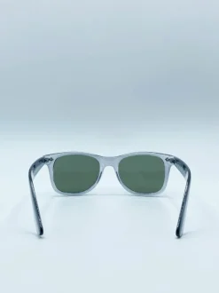 Sunglasses*SVNX Translucent Wayfarer with Khaki Lenses Grey