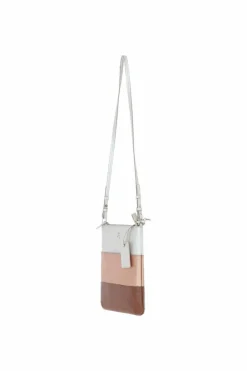 Cross-Body Bags|Handbags*Ashwood Leather Tricolore Elegante' Leather Crossbody Bag Tan