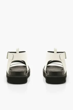 Flats|Sandals*boohoo Triple Strap Chunky Footbed Sandals white