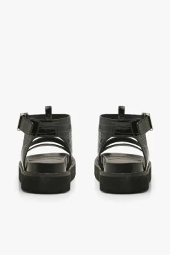 Flats|Sandals*boohoo Triple Strap Chunky Footbed Sandals black