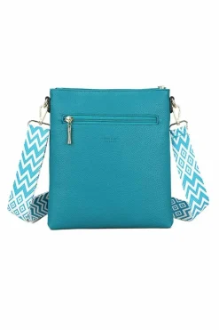 Cross-Body Bags*Kitise Triple Zip Slim Crossbody Bag With Canvas Strap Beige