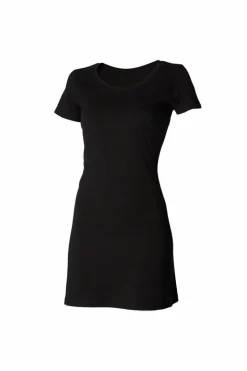 T-Shirt Dresses*Skinni Fit T-Shirt Dress Black