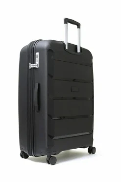 Handbags*Rock Tulum 3 Pc Set 8 Wheel Hardshell Expandable Suitcases Black