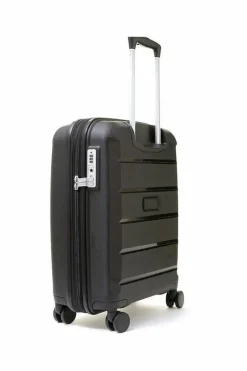 Handbags*Rock Tulum 8 Wheel Hardshell Expandable Suitcase Small Black