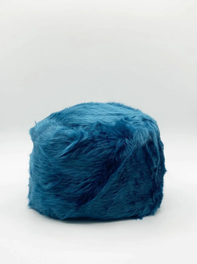 Hats & Gloves|Hats & Gloves*SVNX Turquoise Faux Fur Hat Blue