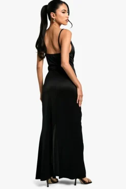 Cami Dresses*boohoo Twist Detail Maxi Dress black