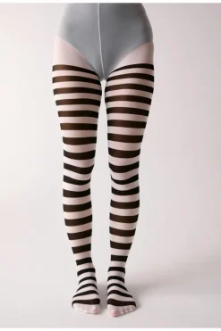 Tights & Socks|Tights & Socks*NastyGal Two Tone Striped Tights black