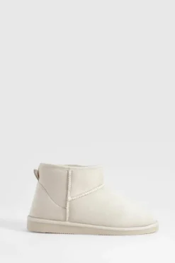 Sandals|Cosy Boots*boohoo Ultra Mini Cosy Ankle Boots ecru