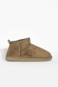 Cosy Boots|Flat Boots*boohoo Ultra Mini Cosy Boots olive