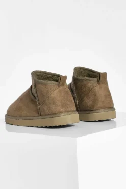Cosy Boots|Flat Boots*boohoo Ultra Mini Cosy Boots olive