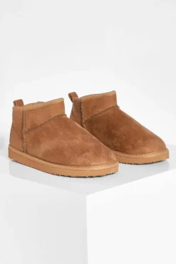 Flat Boots|All Boots*boohoo Ultra Mini Faux Fur Lined Boots chestnut