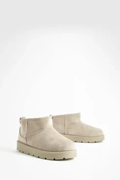 Cosy Boots|All Boots*boohoo Ultra Mini Faux Fur Lined Boots mocha