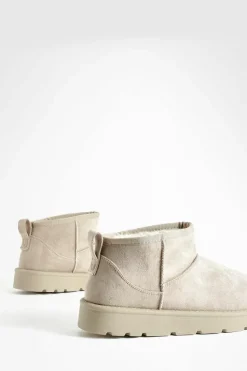 Cosy Boots|All Boots*boohoo Ultra Mini Faux Fur Lined Boots mocha