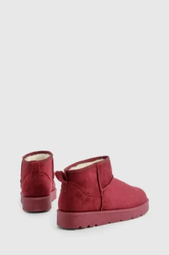 Cosy Boots|All Boots*boohoo Ultra Mini Faux Fur Lined Boots cherry