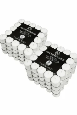 Candles & Diffusers|Candles*Deco Express Unscented Colour Tealight Candle 8 Hours Pack of 200 White