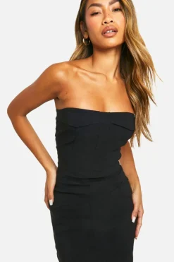 Bodycon Dresses*boohoo Utility Bengaline Maxi Dress black