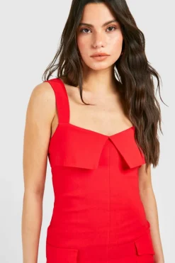 Bodycon Dresses*boohoo Utility Bengaline Mini Dress red