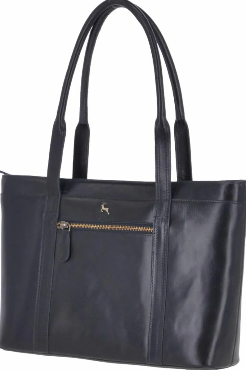 Shoulder Bags|Tote Bags*Ashwood Leather Vegetable Tanned Real Leather Tote Bag Navy