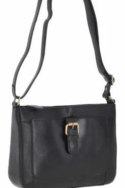 Shoulder Bags*Ashwood Leather Vegetable Tanned Small Real Leather Shoulder Bag Black