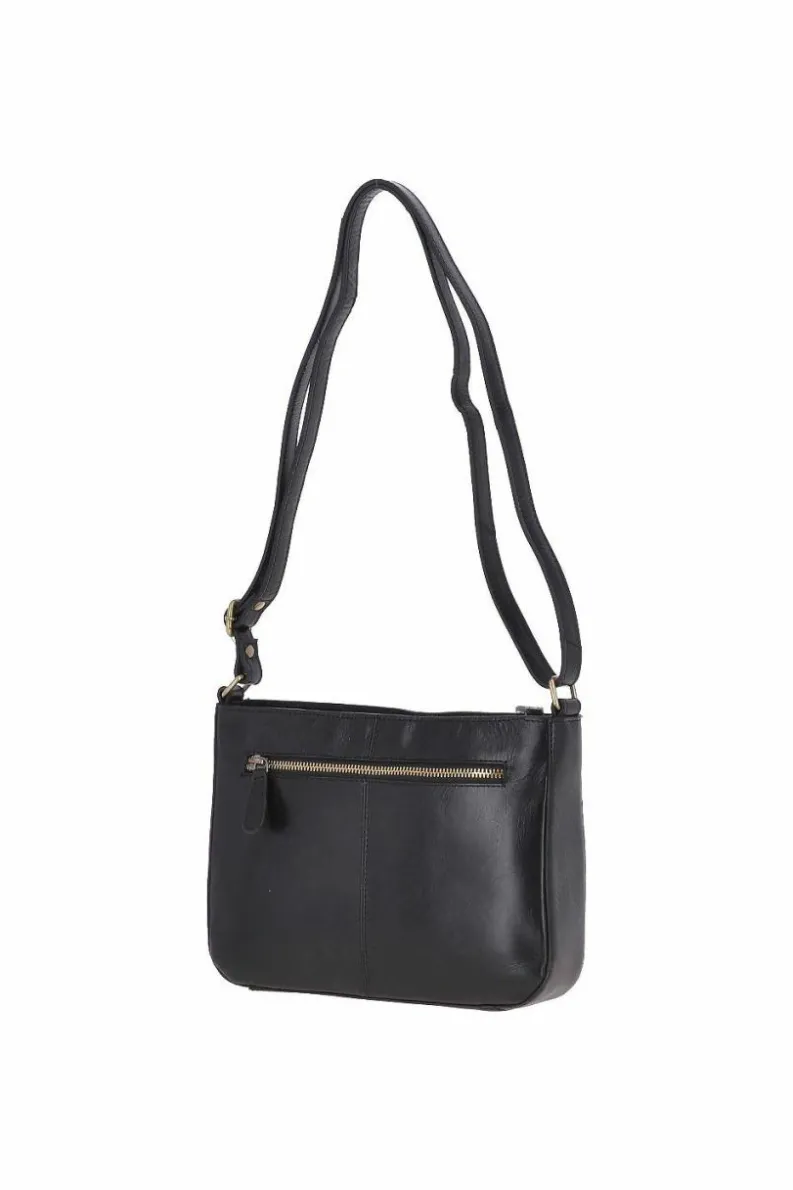 Shoulder Bags*Ashwood Leather Vegetable Tanned Small Real Leather Shoulder Bag Black